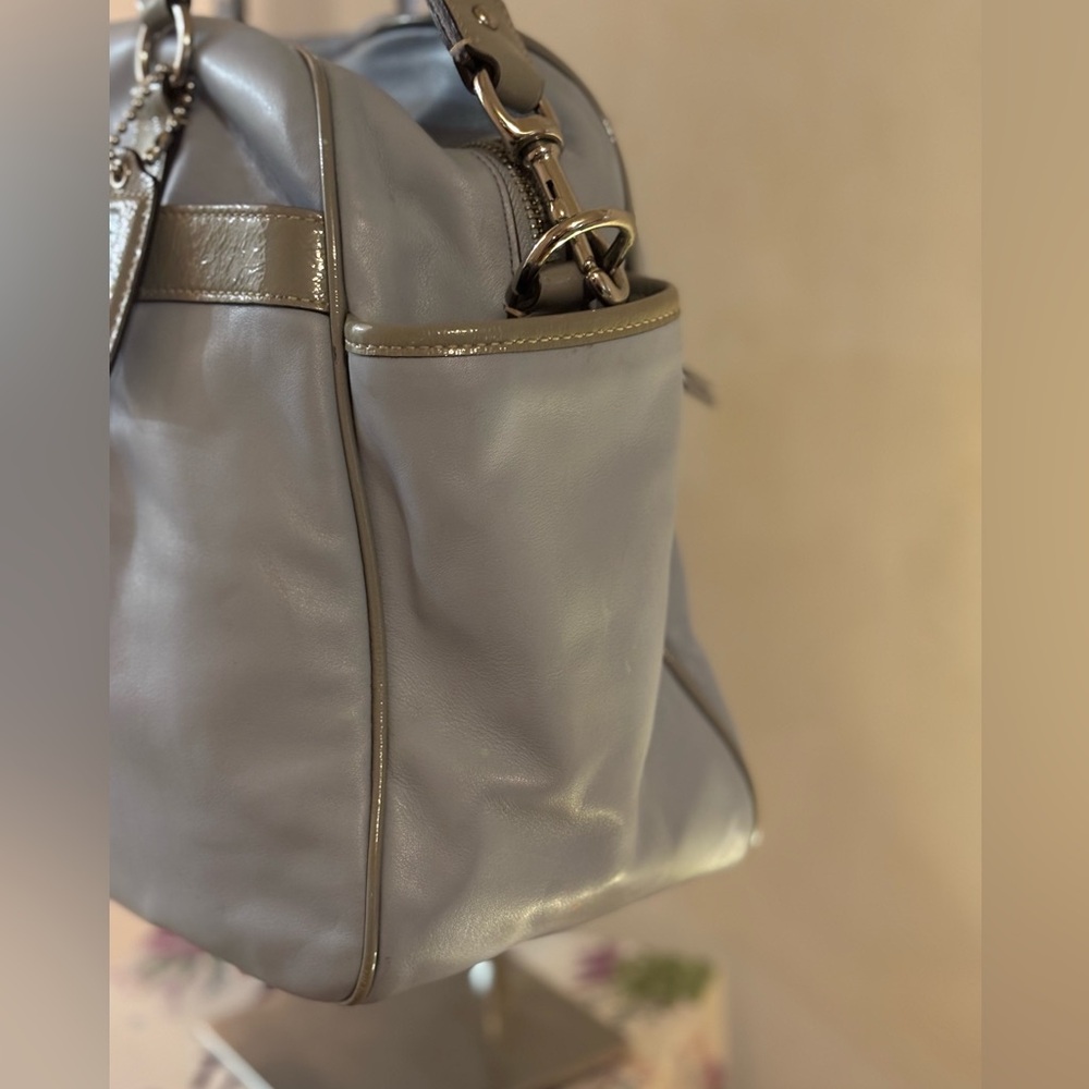 COACH ADDISON MULTI FUNCTION DIAPER BAG SATCHEL SKY BLUE LEATHER F18374 CROSSBOD - Picture 3 of 16